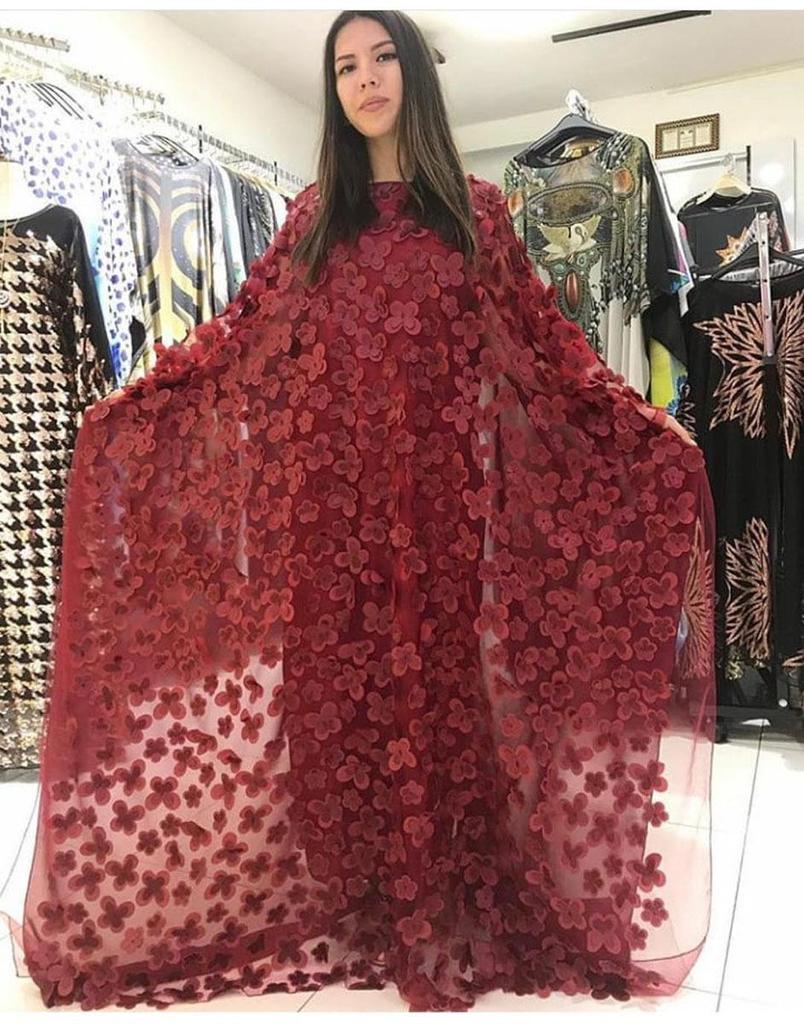 Вышитый сетчатый цветочный рукав «летучая мышь» большого размера халат и жилет для африканских женщин