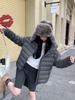 Пуховик зимний новый легкий и простой теплый белый утиный пух ребра с капюшоном пуховик женское короткое пальто