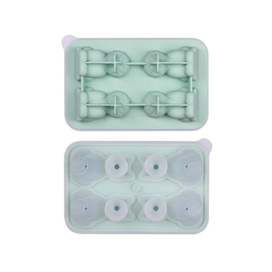 Силиконовый лоток для кубиков льда для кошек, 4 полости, пищевой легкосъемный холодильник, летний коктейль, виски, 3D форма для приготовления льда для котенка, кухонные принадлежности