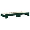 Extendable Daybed with Mattresses Dark Green 80 x 200 cm Velvet