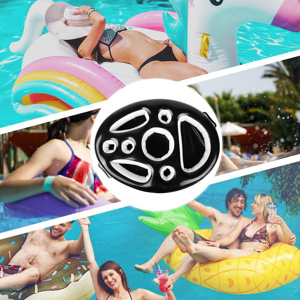 Вода ПВХ Надувной Плавающий Поднос для Закусок Поднос для Напитков Вода База для Стаканов для Бассейна Портативный Плавающий для Вечеринок у Бассейна