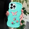 Roses Butterfly Soft Phone Cover for iPhone 11 12 13 14 15 Pro Max 6 6S 7 8 Plus Xs Wave Edge Shockproof Protective Rubber Case
