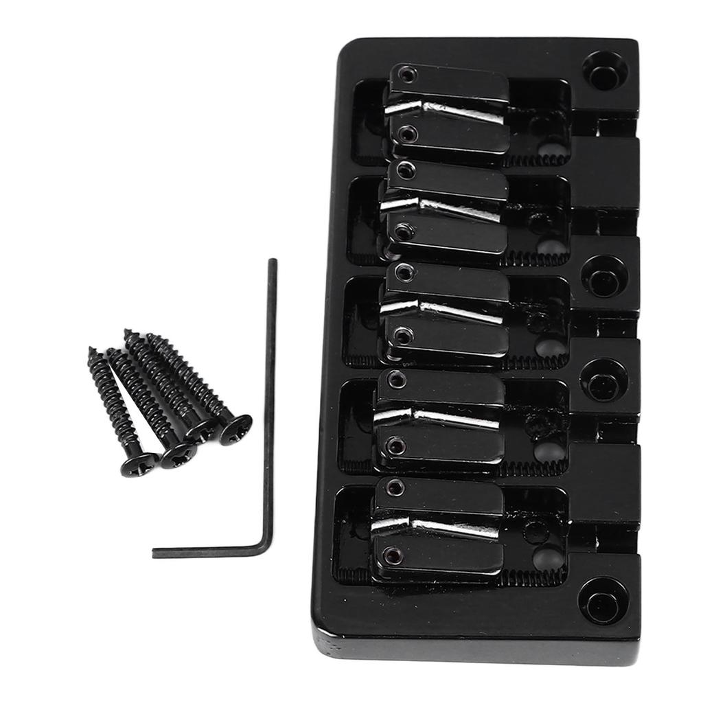 Басовый бридж откидной микрорегулируемый 5-струнный басовый бридж для замены для практики выступления черный