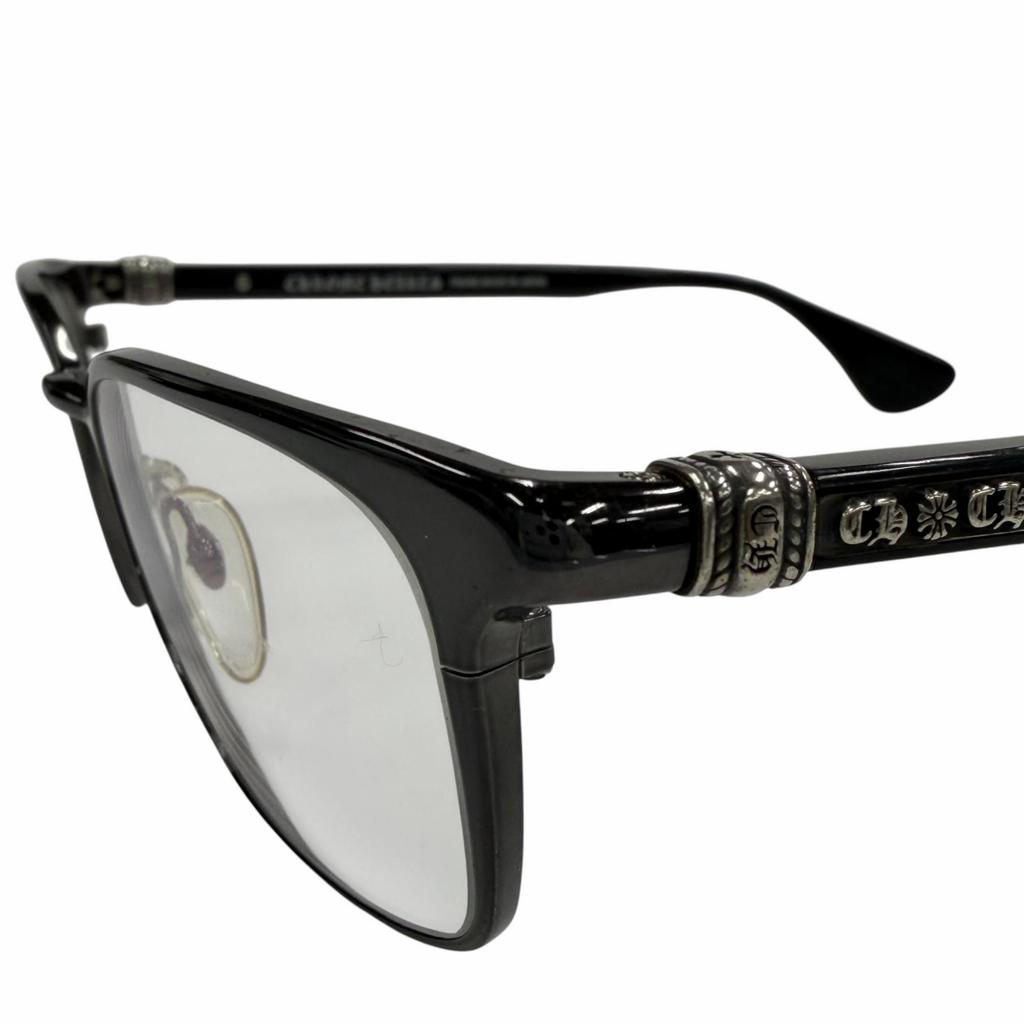 Отличные ХРОМИРОВАННЫЕ ОЧКИ CHROME HEARTS GROWLER 1 черные 925 мужские Б/У