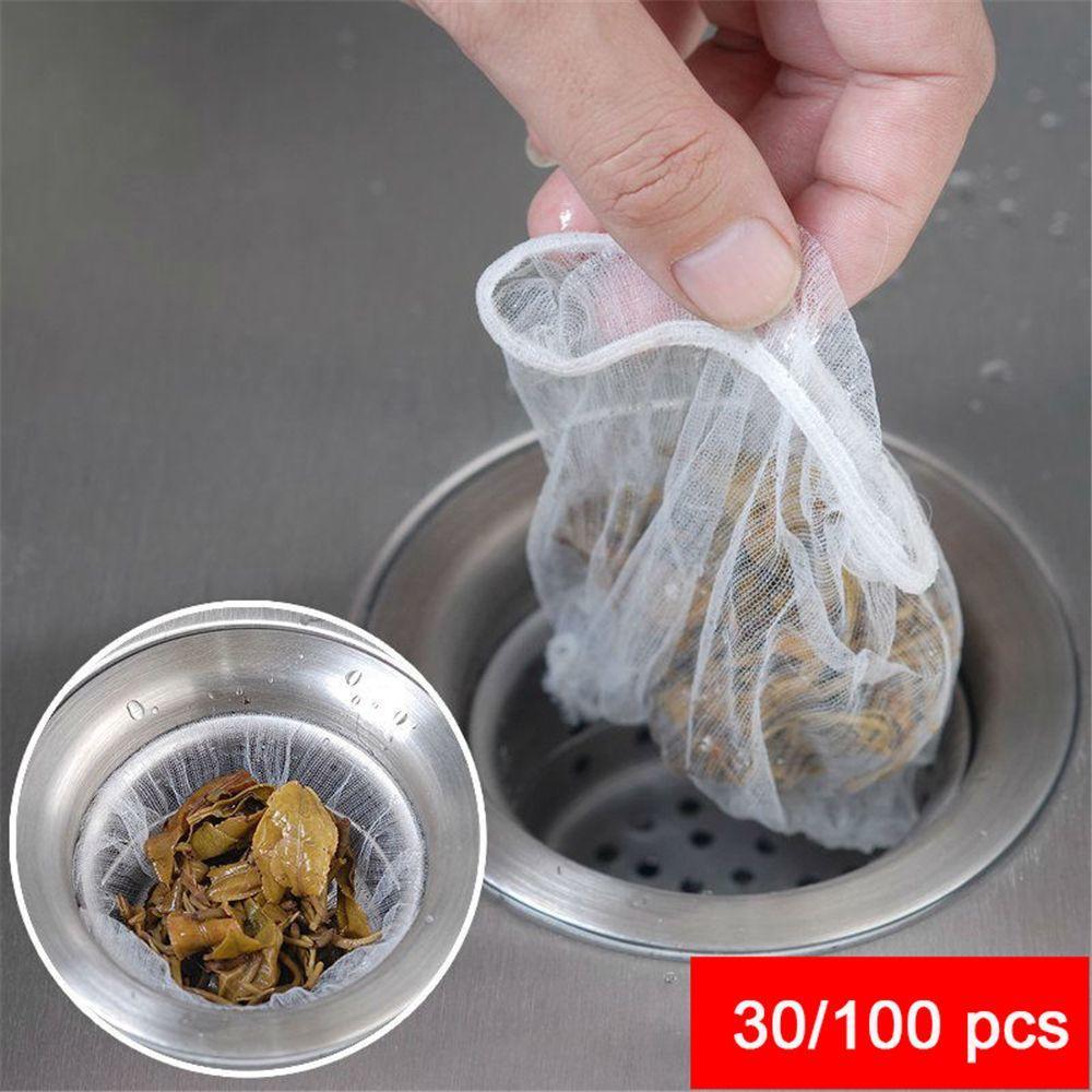 Garbage Bag Disposable Clogging Prevent Kitchen Drain Residue Collector Sink Strainer Filter Net