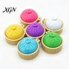 Portable Anxiety Reducer 3D Printed Dumpling Fidget Toy Decompression Steamed Bun with Ball Travel-friendly Keychain Chain Home Office