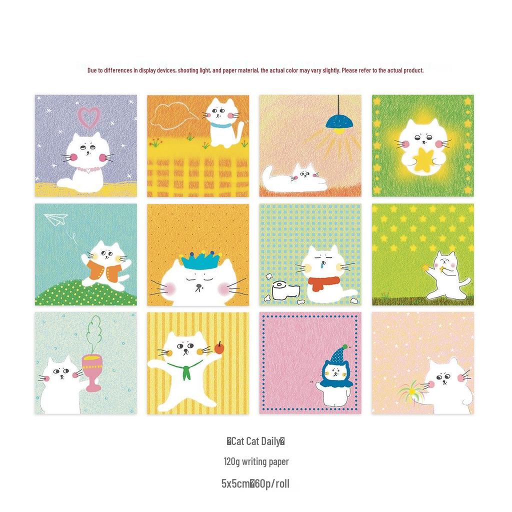 Waka Waka Hand-painted 60-Day Date Stickers Mini Paper Pad