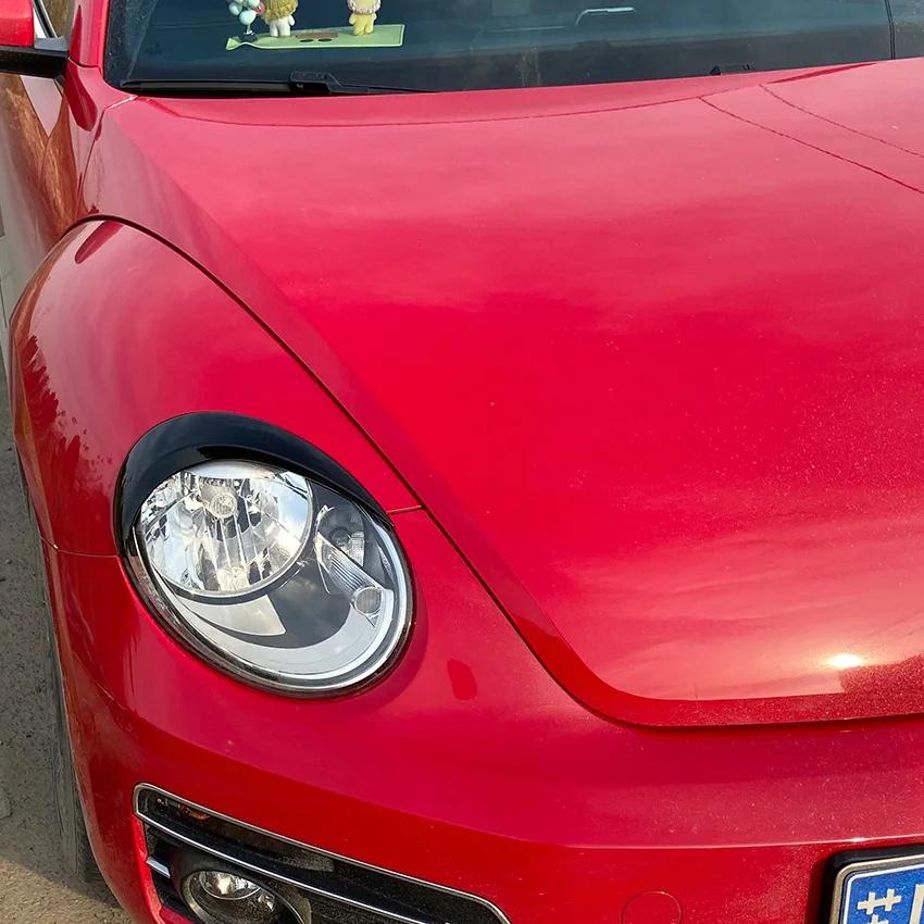 Применимо к Volkswagen Beetle 2012-2018 Автомобильные брови для фар из углеродного волокна Внешние аксессуары для наклеек на автомобиль