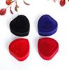 Heart Shape Finger Ring Ear Stud Jewelry Display Holder Storage Box Container