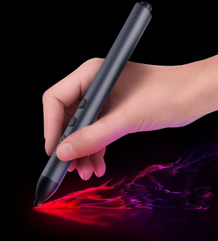 Horion Versatile 6-in-1 Metal Smart Pen Stylus with NFC Sensing Writing & Mouse Functions Page Turning for Tablet Use