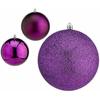 Christmas Baubles - Unspecified - Set of 6 - Purple - Ø 12 Cm - Plastic