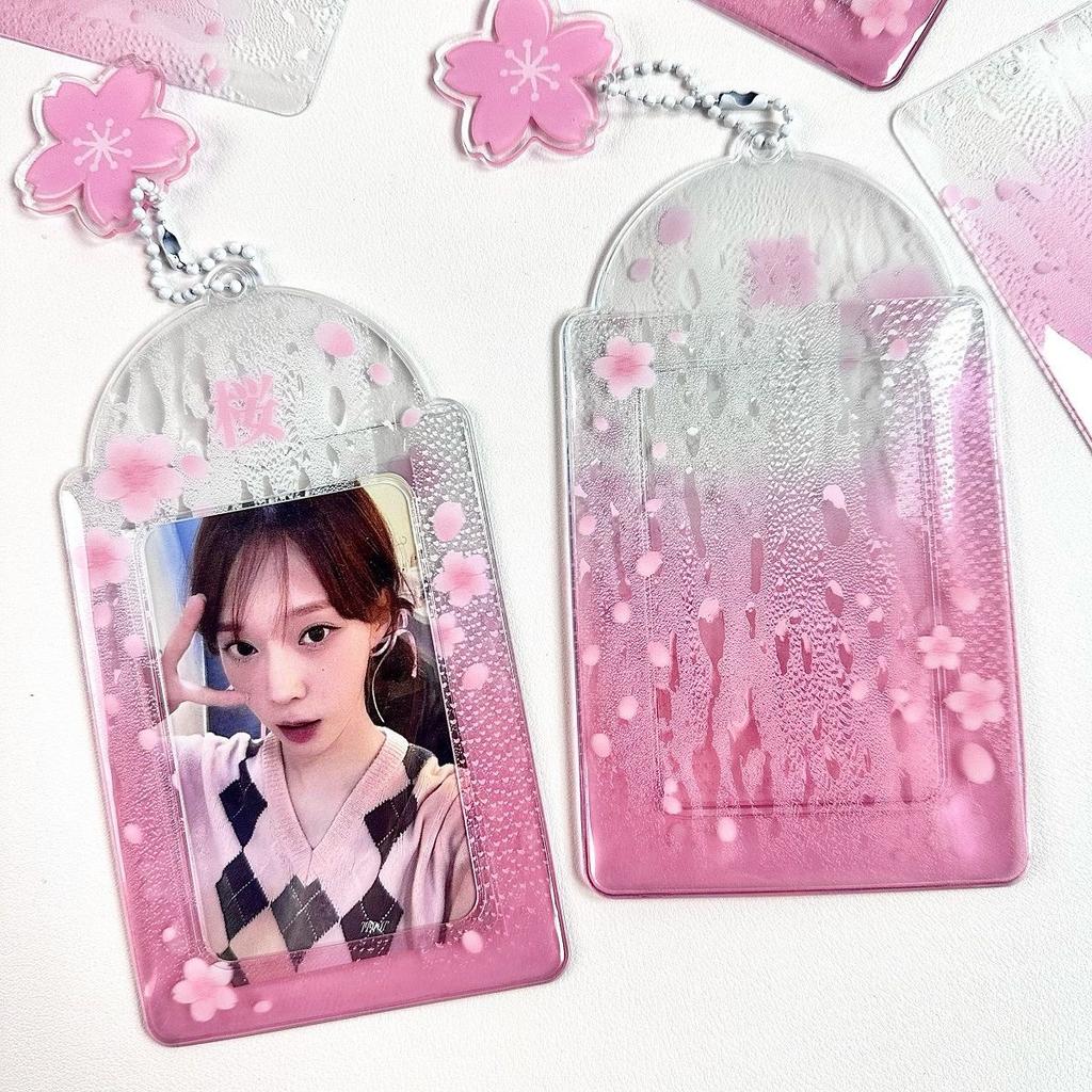 New Cute Cartoon Photo Card Holder 3 inch Decorative Idol Photo Album Protective Sleeves Kawaii Japanese Stationery Pendant
