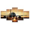 5Pcs Plane Sunset Airplane Decor Pictures Room Decor Abstract 5 Pieces Canvas Paintings Wall Poster HD Print Home Decor 5 Panel