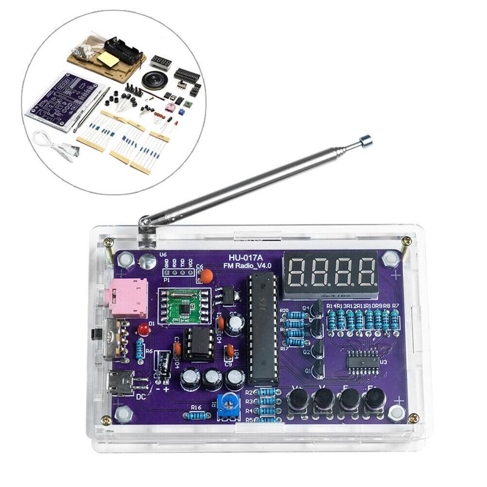 Electronic FM Radio Kit Soldering Practice Kit HU-017A RDA5807S FM Radio Kit