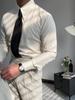 Ruishen Apparel: Ретро-рубашка в полоску приталенного кроя с острым воротником для стильного джентльменского образа