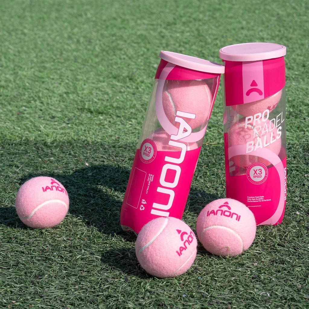 IANONI Sports IANONI Новый дизайн Высокое качество розовый 45%шерсть Индивидуальный консервированный Сжатый Весло Падел Мяч для Паделя Pelotas De Padel