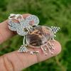 Daughters Day Sale 925 Silver Oval Coconut Jasper Stone Bezel Pendant Jewelry