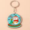 Cute Christmas Key Chain Snowman Santa Claus Key Ring Pendant for Car Key Holder Women Girls Handbag Decor DIY Jewelry Gift