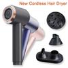 Professional Cordless Hair Dryer Touch Screen Control Portable Travel/Household 15000mAh 300W Hot and Cool Air Strong Wind