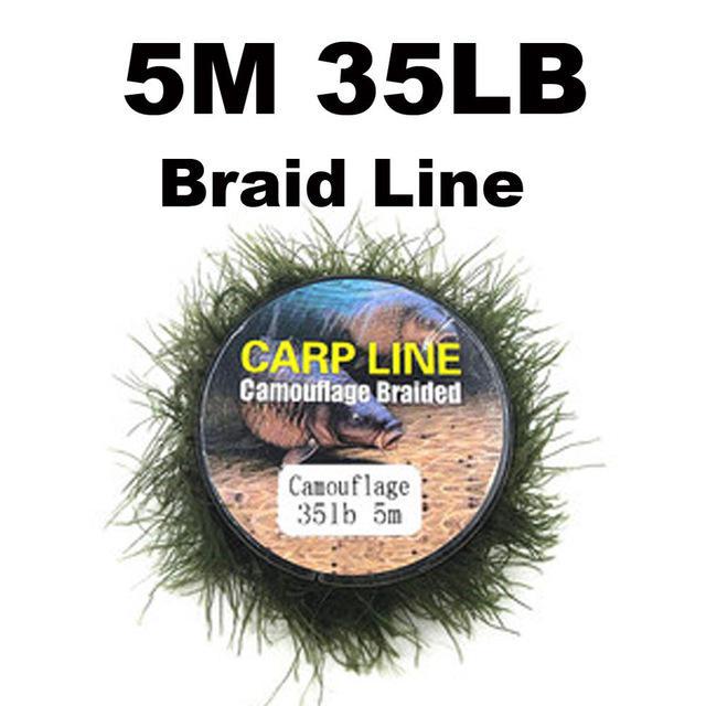 5 м леска для ловли карпа, леска с камуфляжной оплеткой, реалистичная леска для ловли карпа, поводок для ловли карпа, леска для рыболовных снастей