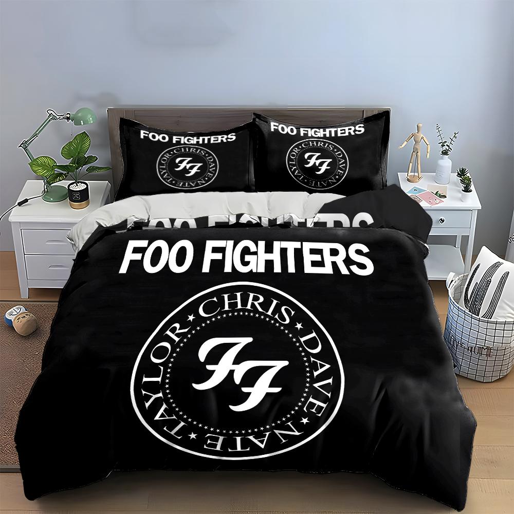 Foo Fighters Band Logo Bedding Set Bedding set (1 duvet cover, 2 pillowcases, duvet not included)