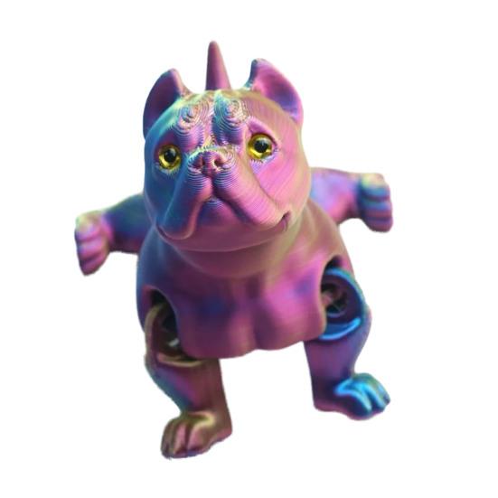 Напечатанная на 3D-принтере модель собаки, игрушка-непоседа, артикулированный щенок с подвижными суставами, гибкое животное, игрушка для снятия стресса, настольный питомец, подарок для коллекционеров, домашний декор