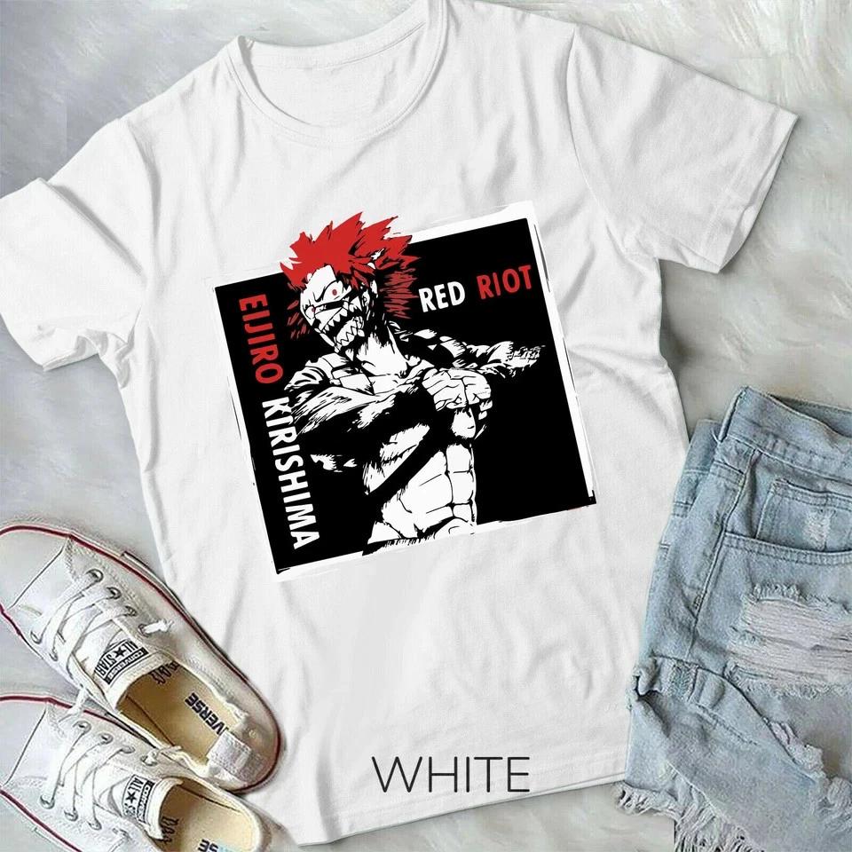 Eijiro Kirishima Eijiro My Hero Red Riot Boku No HeroBNHA TShirt White