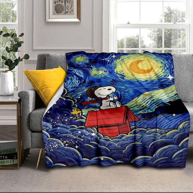 Snoo-dog Heart Background Blanket Flannel Blanket for bed, sofa, Camping, Hiking, Picnic Essentials, gift for family Fan gifts