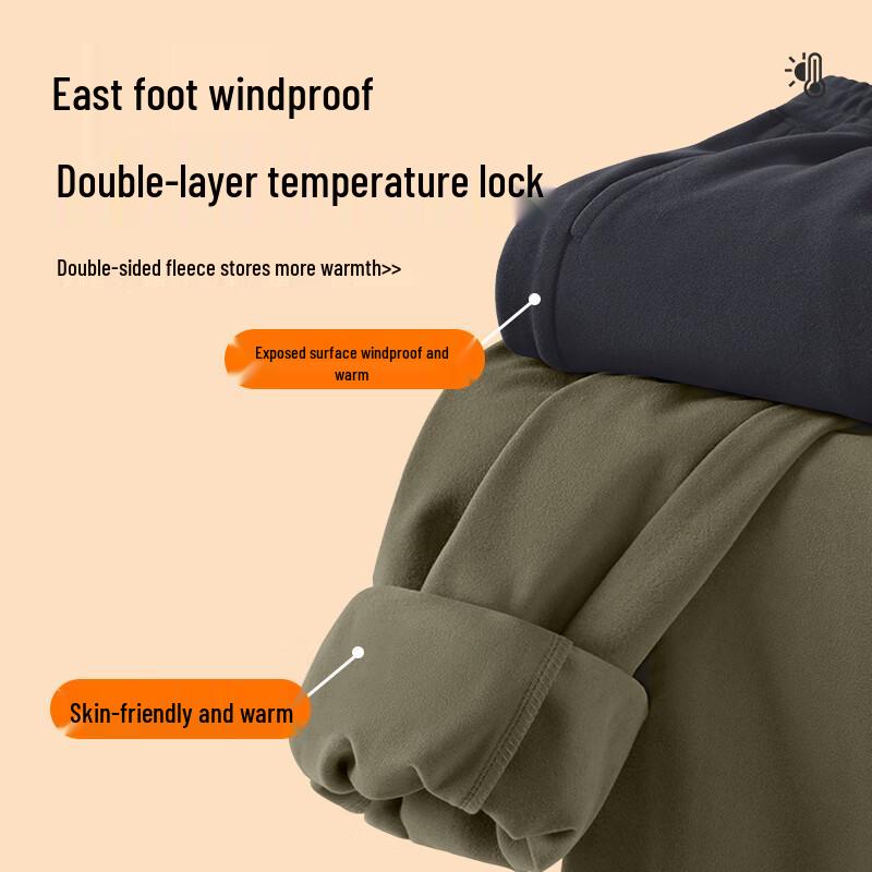 MINISO Мужские повседневные брюки-джоггеры на флисовой подкладке для осени/зимы