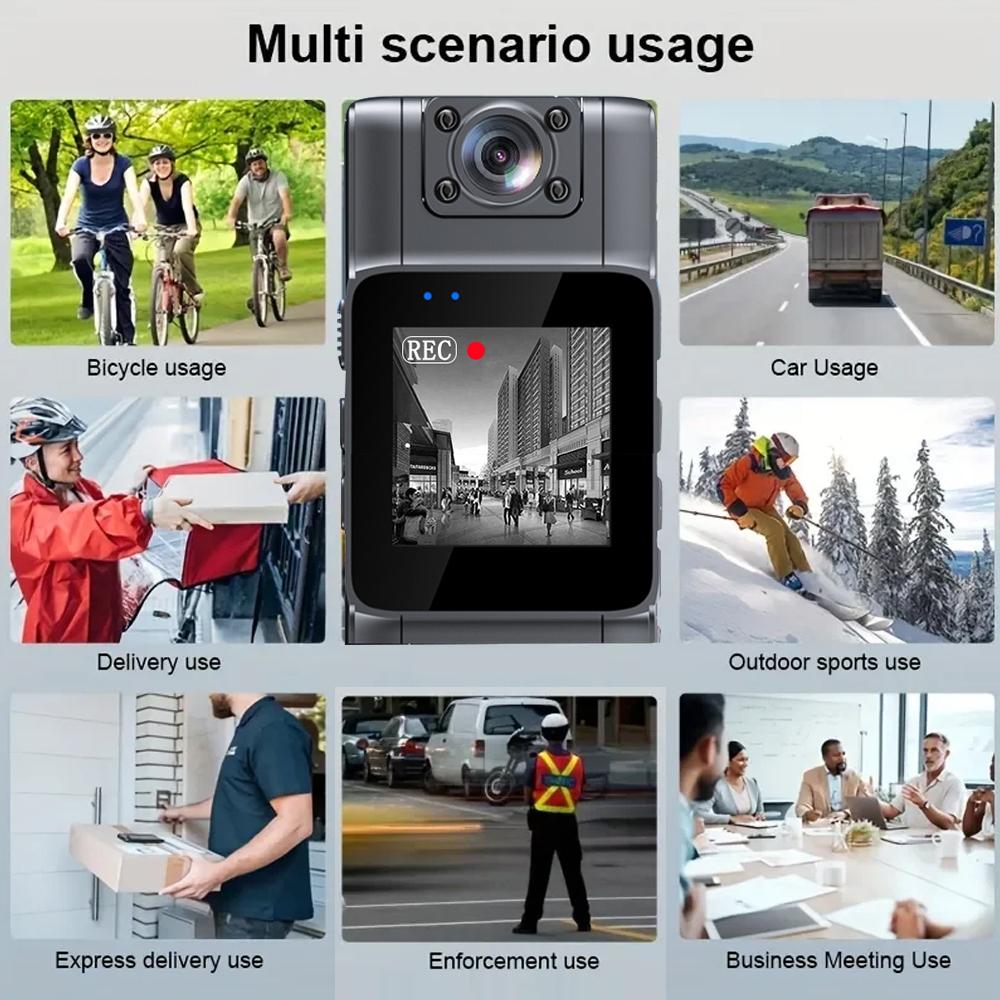 Нагрудный HD-экшн-камера, WiFi, Ночное видение, Видеорегистратор для правоохранительных органов, для официального использования