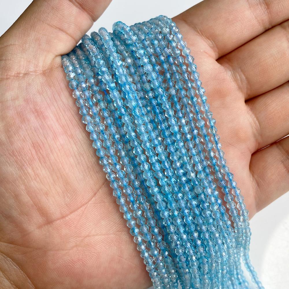 New 2 3 4 MM Faceted Colorful Natural Gem Stone Zircon Beads Loose Small Seed Crustal Quartz Stone Spacer Beads Jewelry Making
