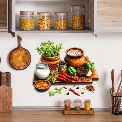 Расписанная разделочная доска для фруктов и овощей Кухня Ресторан Дом Украшение для облагораживания стен Наклейки на стены