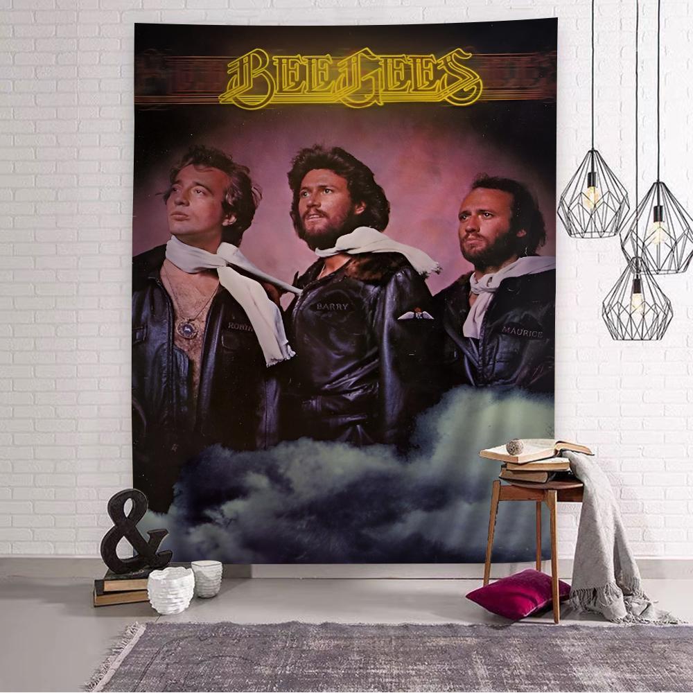 Bee Gees Band Hanging Bohemian Tapestry Hanging Tarot Hippie Wall Rugs Dorm Wall Hanging Home Decor