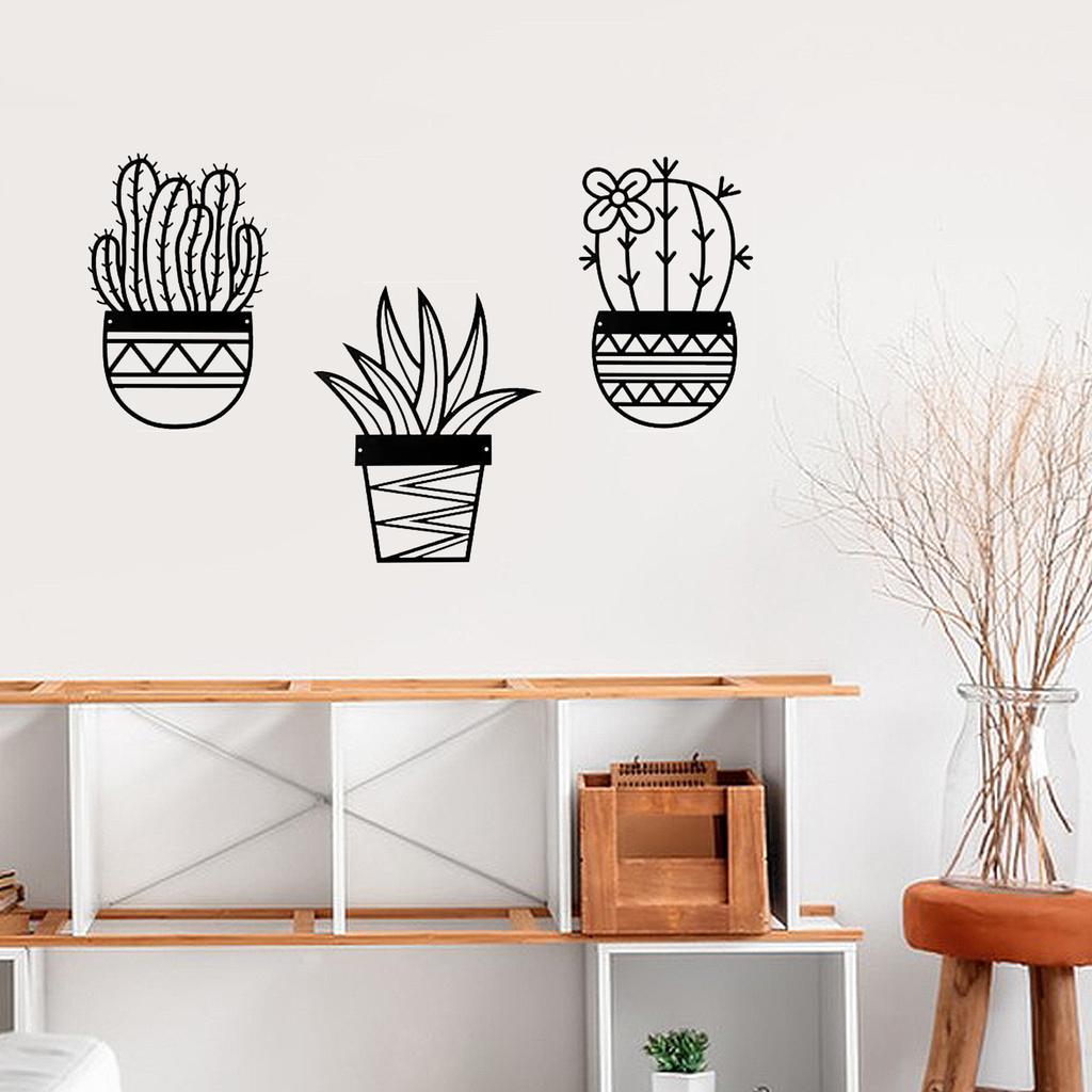 Cactus Pendant Metal Flower Pot Pendant