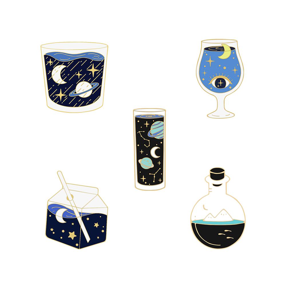 5-7pcs Punk Witch Skull Brooches Cartoon Anime Dinosaur Skeleton Heart Enamel Pin Animal Cats Bag Lapel Badges Jewelry