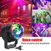 Colorful LED Stage Light RGB Laser Projector Lamp Sound Activated Rotating EU Plug Magic Ball for Home KTV Bar Xmas DJ Party Light