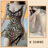 Sexy lingerie sexy leopard print suspender nightgown passion seduction lace bed flirting tease hollow suit