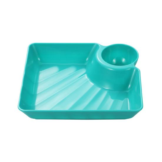 Dumpling Plate with Sauce Dish Design Versatile Easy To Clean Snacks Desserts Sushi Tray Kitchen Tableware