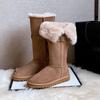 Mid-calf Cotton Shoes, Thick-soled Long Snow Boots for Women, New Style with Added Fleece and Thickening