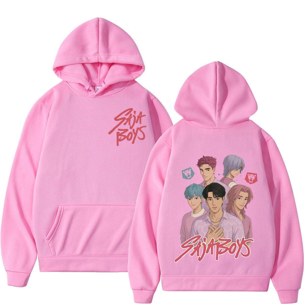 K-pop Demon Hunters Anime Saja Boys  Print Hoodies Men Women Aesthetic Pullover Casual Oversized Sportswear Autumn and Winter