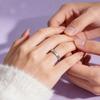 925 Sterling Silver Jewelry Simple Flower Plants Couple's Finger Rings for Women Wedding Party Jewelry for Girls Friend Gift