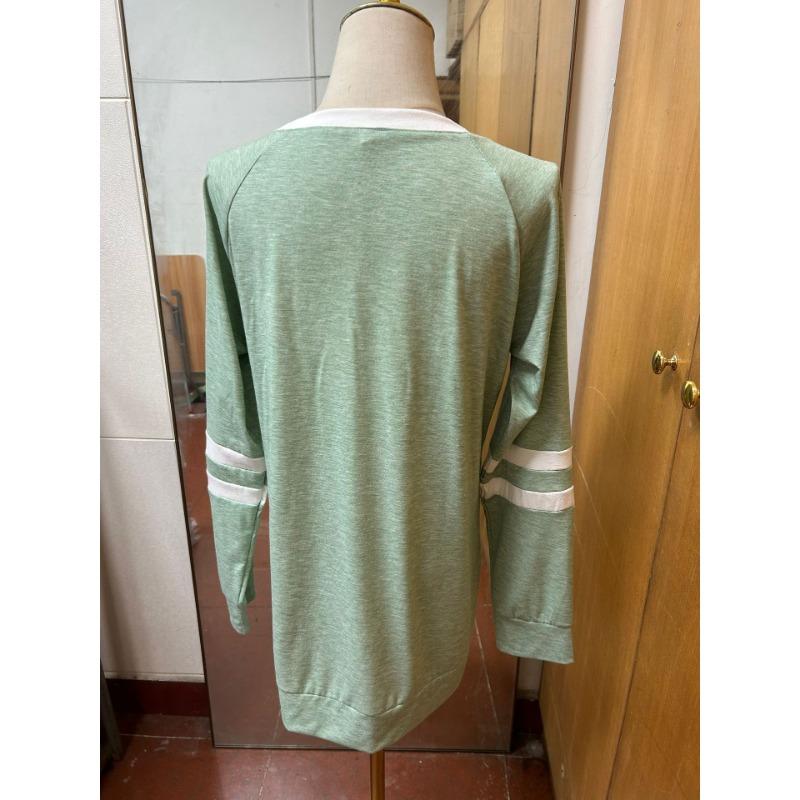 Осенняя женская рубашка с длинными рукавами Spicy Girl Casual Round Neck Color Blocked Top Fashion T Shirts Women's