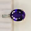 Natural Purple Sapphire 26.2 Ct 925 Sterling Silver Oval CERTIFIED Gems Pendant AI-14-NS