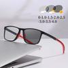 Sports Myopia Glasses Light-Sensitive Discoloration Near Sight Goggle Anti-Ultraviolet Indoor Outdoor Dual-Use Photochormic Lens