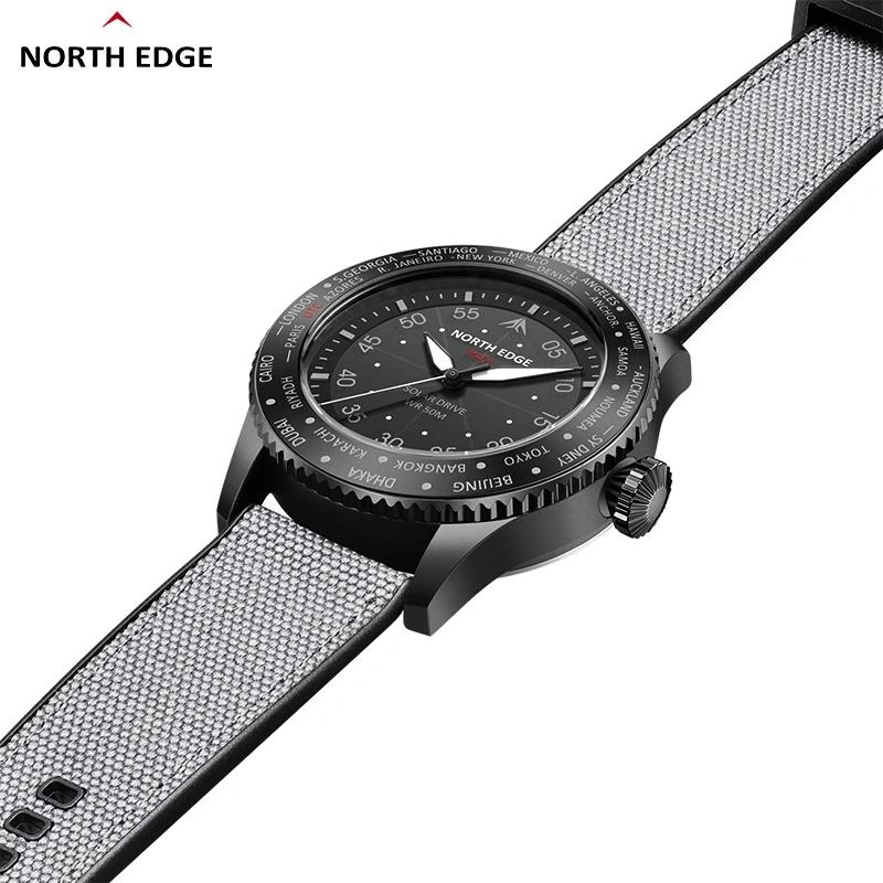 NORTH EDGE 2024 NEW MACH Solar Powered Watch For Men Waterproof 50M Men's Pilot Sports Casua Wristwatches Reloj Hombre Luminous