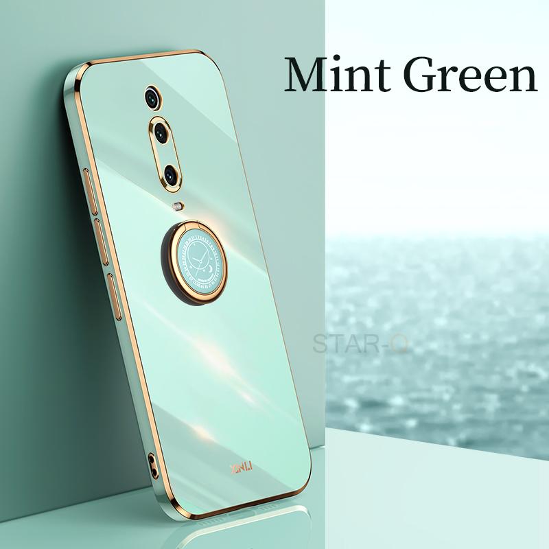 Чехол-держатель с квадратным кольцом для телефона Xiaomi Redmi K20 Mi 9T Pro Mi9T 9TPRO, роскошный бампер, мягкий силиконовый чехол-подставка