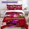 Rose Customize your name Bedding Set Breathable Duvet Cover with Pillowcases Home Decoration Birthday Gift