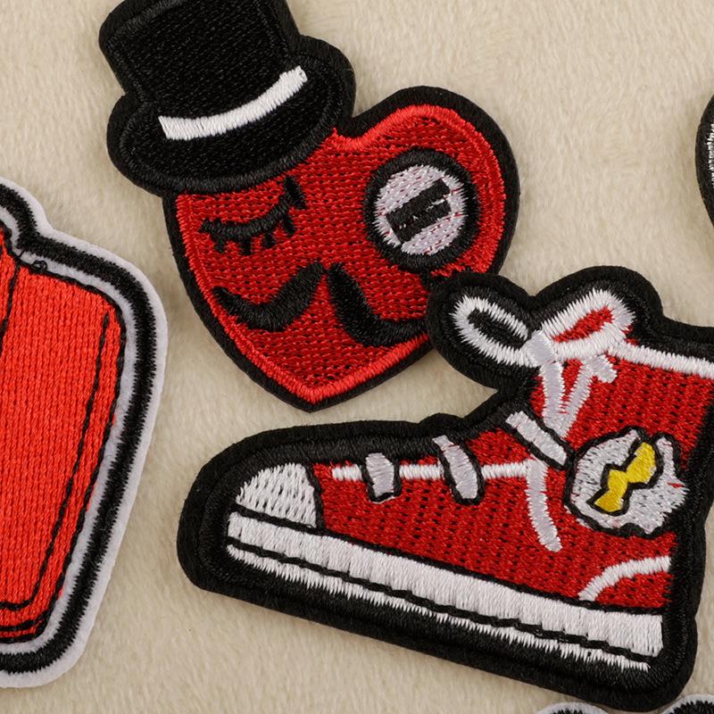 Мультяшная вышивка букв, термонаклейка для обуви и скрапбуков