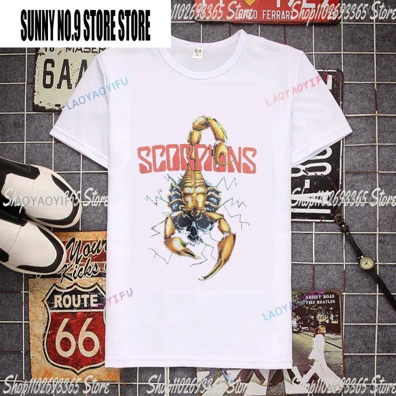 Футболка унисекс Scorpions Heavy Metal Rock Band 56th Anniversary 1965-2021 Новый графический постер с круглым вырезом Футболки унисекс