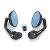 Motorcycle Round Handlebar Bar End Rear View Mirrors Blue Glass For Vespa GTS Sprint Primavera 150 300 125 250 LX GTV LXV 1